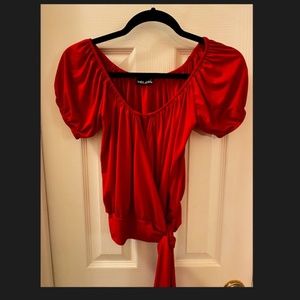 Ladies Blouse Cherry Red